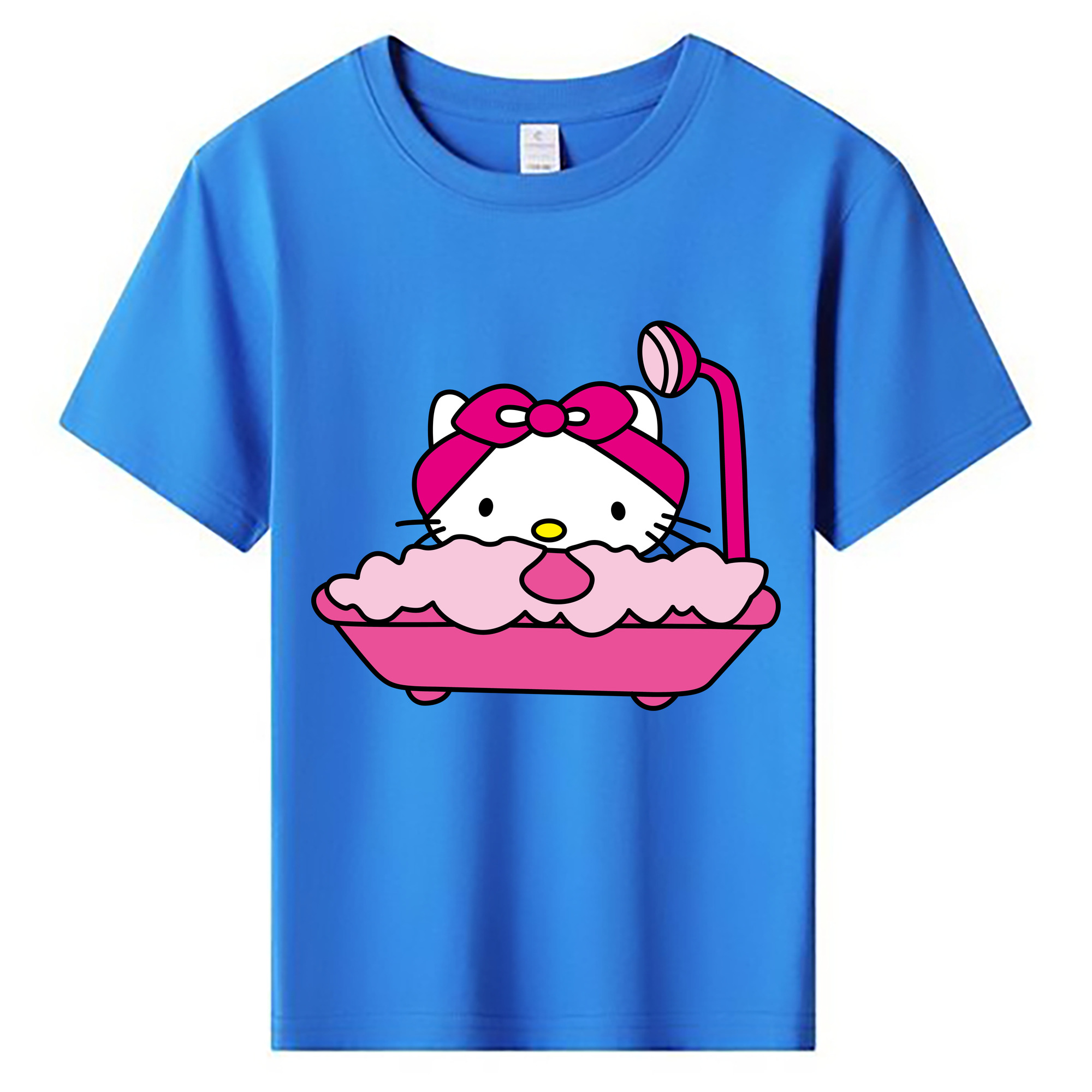 （画像用） Hello Kitty ハローキティ 綿100％キッズTシャツ（フロントプリント）